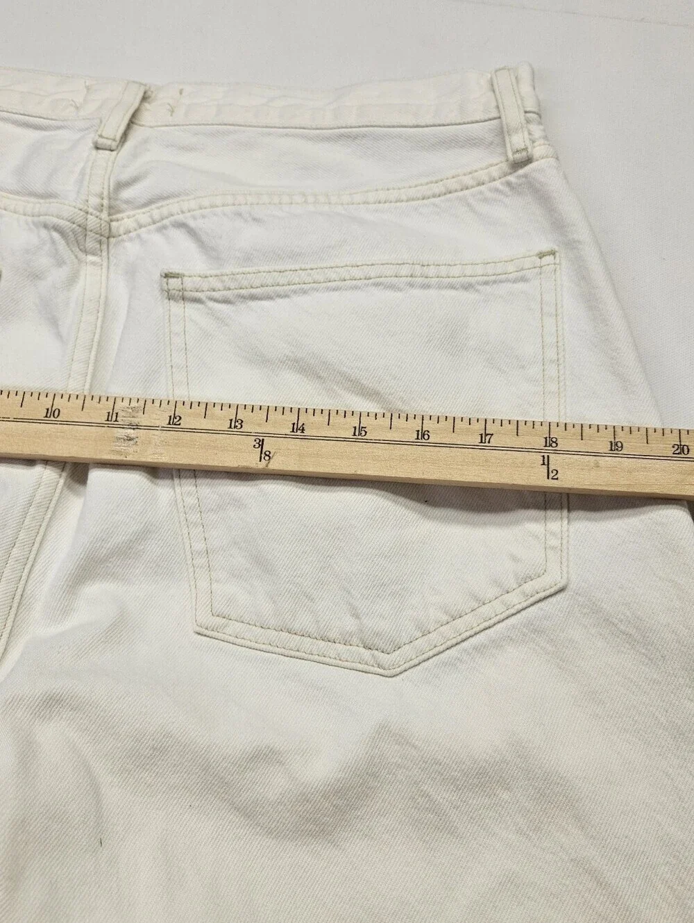 Agolde Jeans Women’s Size 30 Button  Fly Straight High Rise White Denim Jeans